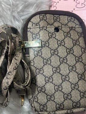 GG Beige Monogram Small Crossbody Bag